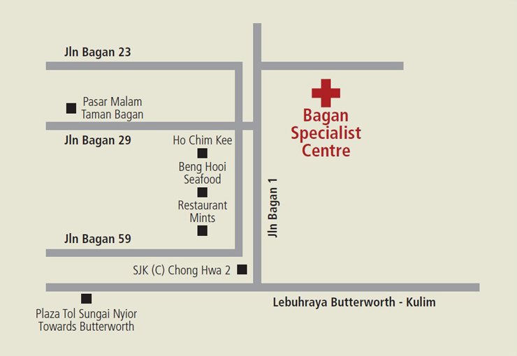 Bagan Specialist Centre - Map