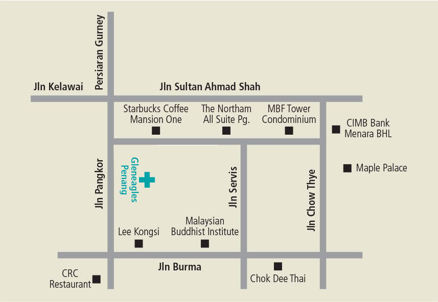 Gleneagles Penang Map Image