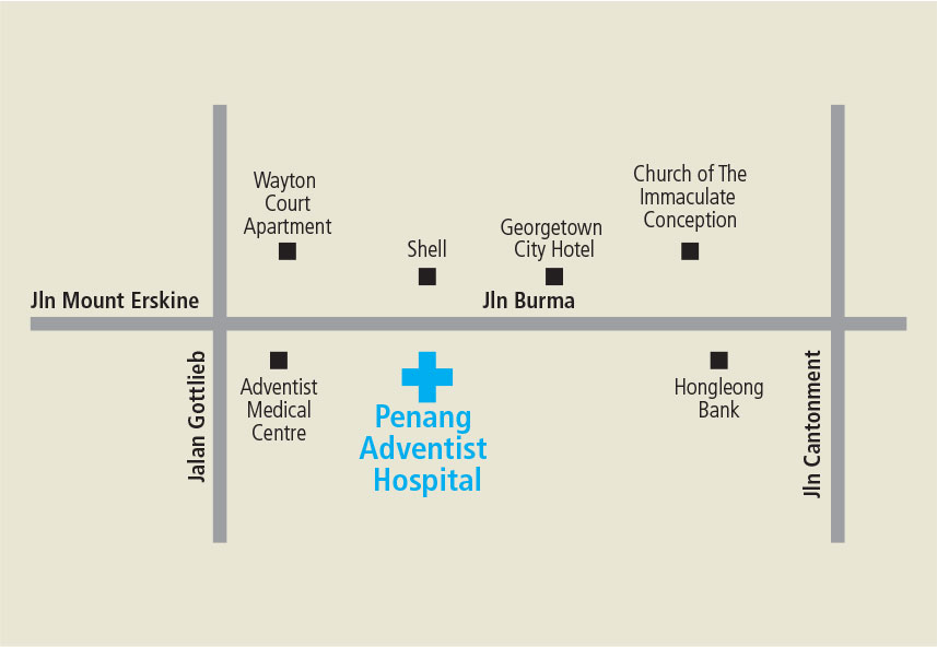 Penang Adventist Hospital Direction